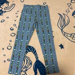 NWOT Mini Boden Blue Patterned Leggings size 78